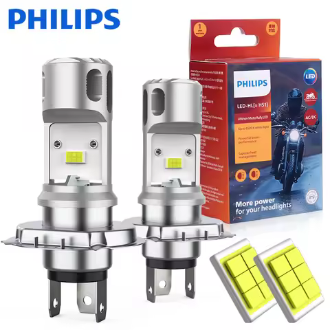 1/2PC Philips Ultinon Essential Moto HS1 10W H4 Led Headlight High/Low Beam Motorcycle Lamp Led Bulb