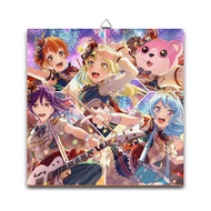 KAYU Wooden Wall Poster anime GROUP MEMBER HELLO HAPPY WORLD - BANG DREAM! 100% MDF