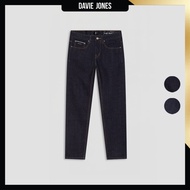 DAVIE JONES กางเกงยีนส์ ริมแดง Selvedge Straight Fit Jeans 13oz RA0001 สีกรม