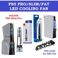 Dobe AOLION Ipega PS5 Pro Slim Fat Console LED Cooling Fan 3 Fans System