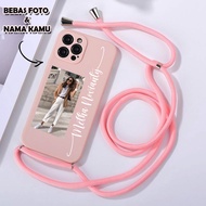 Softcase Macaron Custom nama + Foto kamu Tali lanyard For Type OPPO A16 A15 A54 RENO 5/5F A74 A3s A5s RENO 4/ 4F VIVO Y12 Y12s Y51 Y91 SAMSUNG A22 4G A32 A02 REALME C21 C11 C15 C20 C25 - Softcase Tali - softcase nama -oppo - vivo- samsung - realme - murah