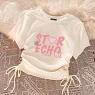 Short-sleeve T-shirt with 2 sides printed with the word ECHO