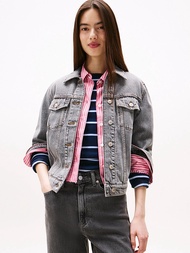 Tommy Jeans - Colour-Blocked Back Logo Denim Trucker Jacket