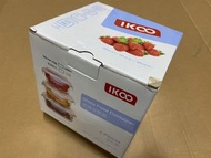 全新：玻璃保鮮食物盒 3件裝 （320, 520 & 800 ml)