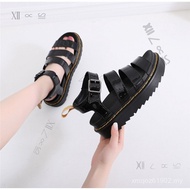 Sandal Platform Wanita Dr. Martens Air Wair Lady Sandal Kulit Lapisan Atas