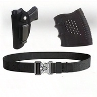 3 Piecesoutdoor Sports Tactical Belt/Fitness Belt With Hunting Holster - G19G17G18M4 Soft Rubber Hol