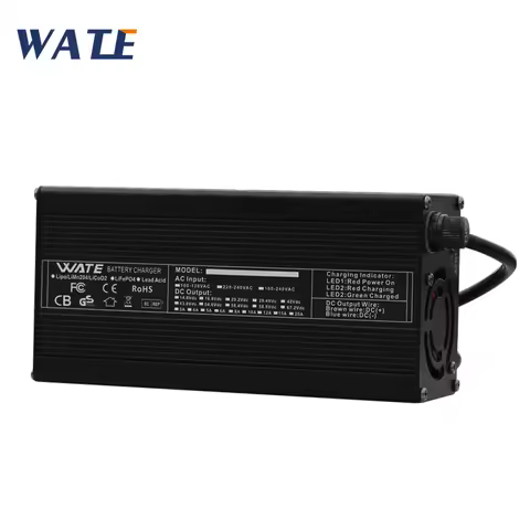 87.6V 5A Intelligent LiFePO4 Battery Charger For 24S 72V 76.8V LiFepo4 Battery Input