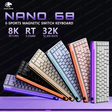 Madlions Nano 68 Mechanical Keyboard Nano 68 Pro TTC Magneticaxis Adjustable RT0.01 0 Dead Zone 128K