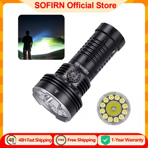 Sofirn IF30 LUMINUS SFT40 LED Flashlight Powerful 12000lm 32650 Battery Lanterna USB C Rechargeable