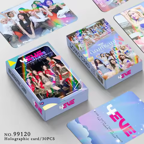 30Pcs BUS 4EVE BangsaenFightClub LYKN Laser Photocards Kpop Star Collection Lomo Cards Holographic F
