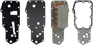 Engine Oil Cooler Core with Gaskets Set Compatible with for 1989-2002 Cummins 5.9L Dodge Ram 2500 35