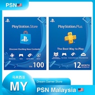 【NEW】PSN Wallet Malaysia Rm30 Rm50 Rm100 Rm200 Sony Playstation（MY） PS Plus Prepare code PS3 PS4 PS5