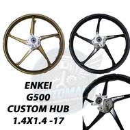 ENKEI Y15ZR SPORT RIM CUSTOM HUB G500 SP500 BROWN BLACK HITAM KILAT 1.4/1.4 17INCH 5 BATANG HUB BULA