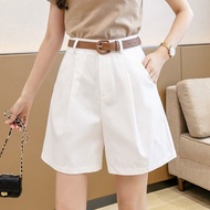Overall Shorts Women Summer Thin Loose Wide-Leg Retro 5-Point Pants