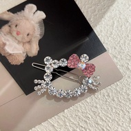 Kitty Hair Clip Sparkling Rhinestone Butterfly Knot Cat Themed Hair Accessories for Bé Gáis One Word