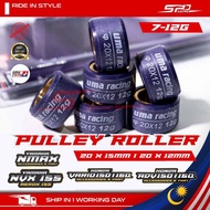 Pulley Roller | 20 x12mm / 15mm - 6PCS | 7-12G | UMA For ADV VARIO 150 160 PCX NVX NMAX NOUVO LC EGO