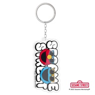 Bundanjai (หนังสือ) SST3 พวงกุญแจอะคริลิค Elmo Cookie Monster Acrylic Keychain 8 8x4 4 cm
