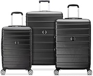 Margot Hardside Expandable Luggage with Spinner Wheels, Black, 3 Piece Set (21/24/28), Margot Hardside Expandable Luggage With Spinner Wheels