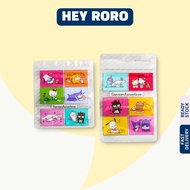 Daiso Korea Sanrio Characters Colorful A7 Zip Lock Bag (4pcs)