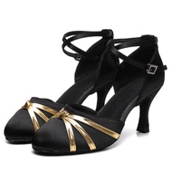 Modern Dance Women 'S Satin Dance Shoes Salsa Ballroom Tango Jazz Dance Latin Dance Shoes Women 'S Dance Mid-Heel Shoes