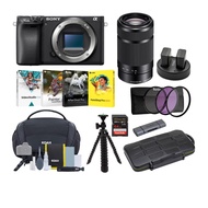 Sony Alpha a6400 Mirrorless Digital Camera (Black) Bundle with E-Mount Lens, 64GB Memory Card, Alumi