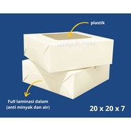 5 Pcs WHITE MICA BOX 20X20X7 CM IVORY LAMINATED 365 GSM