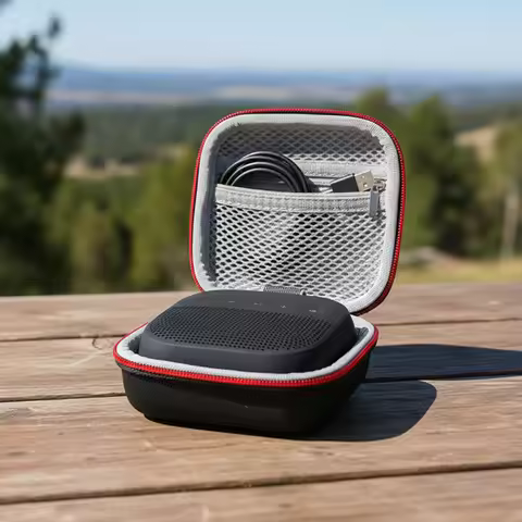 Portable Protective Case W/ Mesh Pocket Hard EVA Storage Case Compatible for Bose SoundLink Micro 2n