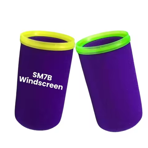 Violet Professional Sound Absorbing Foam Microphone Windscreen Cover Dual Color Yellow Green Retaini