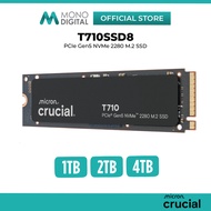CRUCIAL INT SSD T710 PCIE GEN 5x4 NVME M.2 2280 INTERNAL SOLID STATE DRIVE T710SSD8 - 1TB / 2TB / 4T