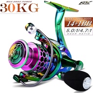 🔥READY STOCK🔥 Mesin Pancing 30kg Colorful/Black Fishing Reel 14 +1 BB Light Weight Ultra Smooth Powerful Spinning Reels, with CNC Line Management Graphite HIGH SPEED LURE FISHING CASTING REEL MESIN PANCING