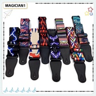 MAGICIAN1 Ukulele Strap Vivid Printing/pure color Sling With Hook Ethnic Style Adjustable Belt
