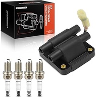 A-Premium Ignition Coils and Spark Plugs Kit Replacement for Subaru Impreza 1993-1997 Legacy 1990 1.