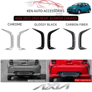 AXIA 2023-2024 (NEW) REAR BUMPER CANARD/ REAR BUMPER COVER 2pcs ABS