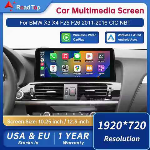 Road Top Touch Linux Display Multimedia Player Screen For BMW Car X3 X4 F25 F26 2011-2016 CIC NBT GP