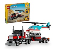 【LEGO 樂高】磚星球〡 31146 創意三合一系列 平板卡車和直升機 Flatbed Truck with Helicopter