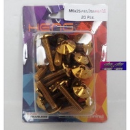 Heng Spot Umbrella Bolt Size M6 田 25mm Gold