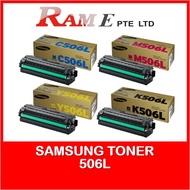 [ORIGINAL TONER] Samsung 506L K506L C506L M506L Y506L Black Cyan Magenta Yellow Toner Cartridge / Va