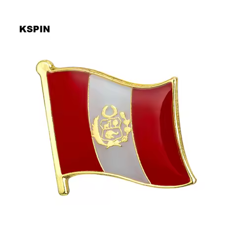 Peru New National Flag Badges Metal Pin for Clothes Rozet Makara Replica Coins KS-0231