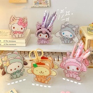 Kawaii Sanrio Melody Kuromi Cinnamoroll Pen Holder Cartoon Pencil Case Hello Kitty Anime School Offi
