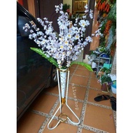 bunga sakura + pot standing bunga tiruan tinggi untuk sudut ruangan dekorasi rumah tanaman hias tiru