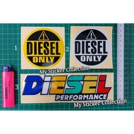 DIESEL Performance / Diesel Only Sticker Cutting Overlapping Reflective