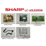 SHARP LED TV LC-60LE650M 60LE650M LC60LE650M Power Board DPS-168JP Main Board QPWBN253WJZZ T-Con 124