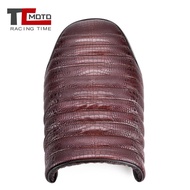 Hump Seat Cafe Racer Vintage Saddle Crocodile Style Motorcycle Brown for Honda CG125 CB350 CB400 CB5