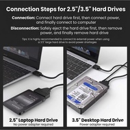 USB 3.0 to SATA III conversion cable - 2.5" HDD 3.5" to Computer Phone TV