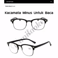 KACAMATA BACA MINUS  FRAME HITAM & COKLAT FREE BOX & LAP MODEL KOTAK BISA UNTUK PRIA DAN WANITA