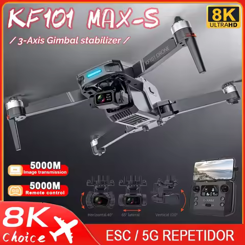 KF101 Max-S 5000M GPS Drone 4K Professional 8K HD Camera FPV Dron 3-Axis Gimbal Foldable Obstacle Av