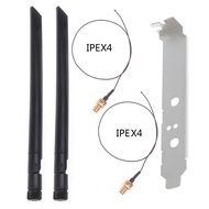 R* RP-SMA IPEX MHF4 WiFi Antenna sets for Intel M.2 AX210 AX200 Wireless WiFi Card
