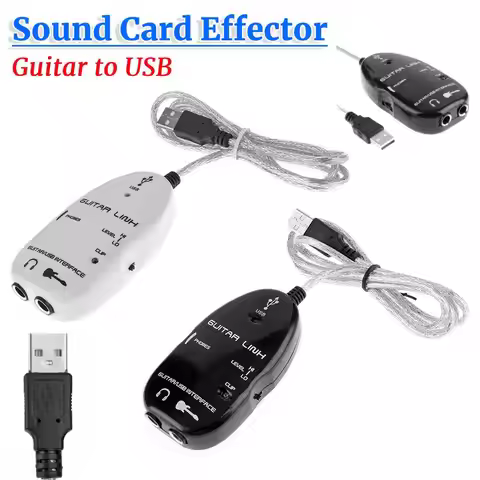 Electric Guitar to USB Interface Link Audio Cable Music Recording Adapter For PC Guitar to USB Sound