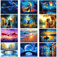 Paint by Numbers With Frame Home Decor Couples Canvas Painting by Number Acrylic paint Wall ArtDecor