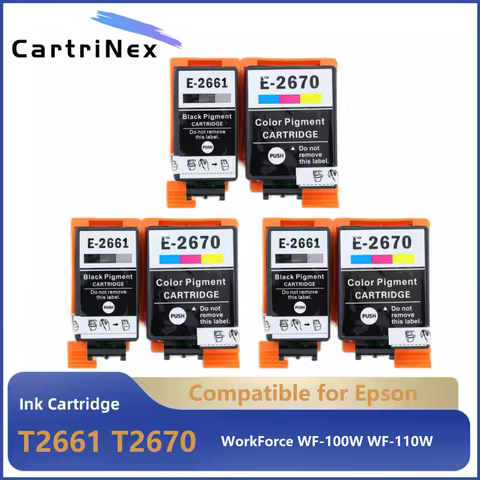 Ink Cartridge for Epson T2661 T2670 T266 T267 266 267 WorkForce WF-100W WF-110W WF 100 110 Printer